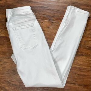 AGOLDE Lara Lido Low Rise Skinny Ankle Jeans in White, size 24